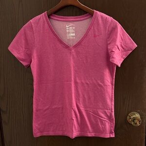 Nike Women's Fuchsia V-Neck Tee